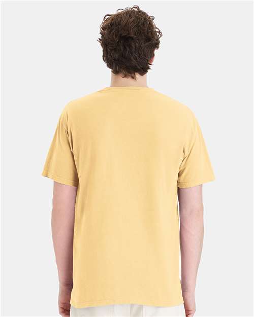 Garment-Dyed Pocket T-Shirt - OnModelBack - B35200403 - Summer Squash Yellow
