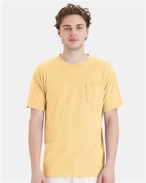 Garment-Dyed Pocket T-Shirt - OnModelFront - B35200403 - Summer Squash Yellow