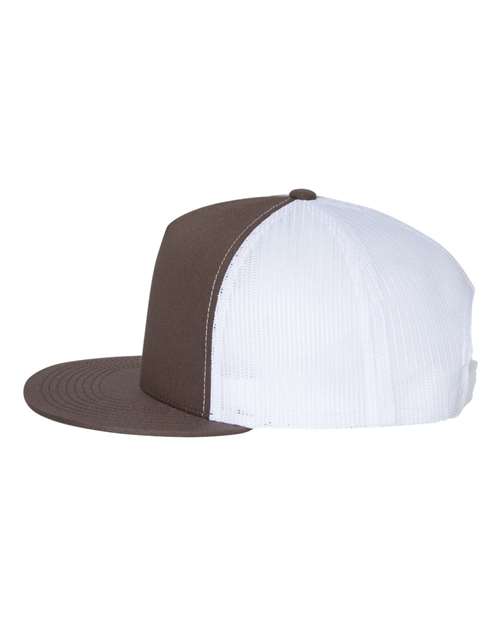 Five-Panel Classic Trucker Cap - DirectSide - B61595550 - Brown/ White