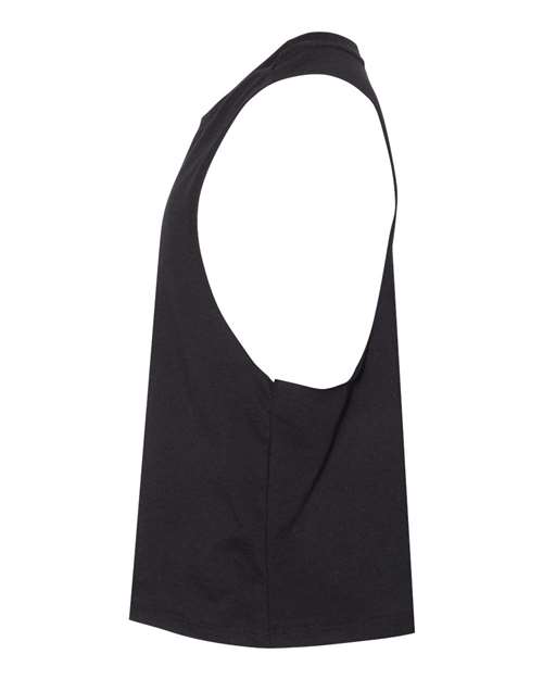 Women's Racerback Crop Tank - DirectSide - B19206513 - Solid Black Blend