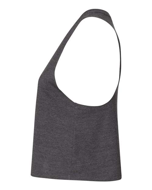 Women's Racerback Crop Tank - DirectSide - B19206093 - Dark Grey Heather