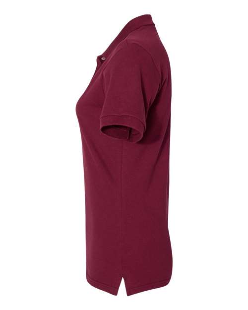 Women's 100% Ring-Spun Cotton Piqué Polo - DirectSide - B54435533 - Maroon