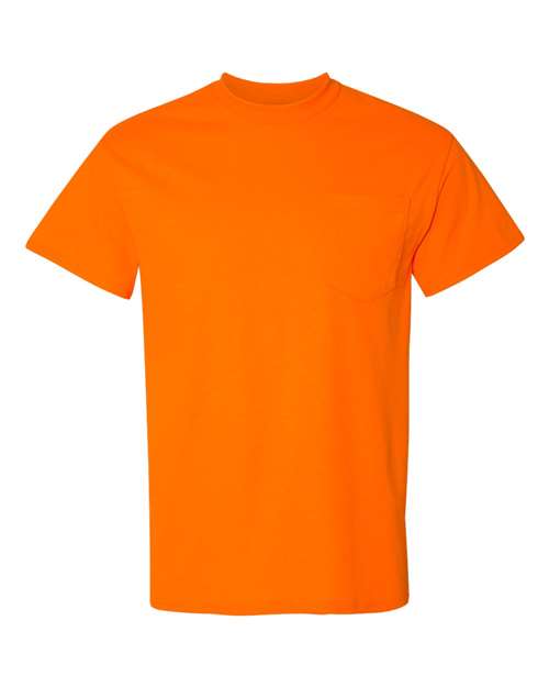 DryBlend® Pocket T-Shirt - Front - B07260183 - Safety Orange