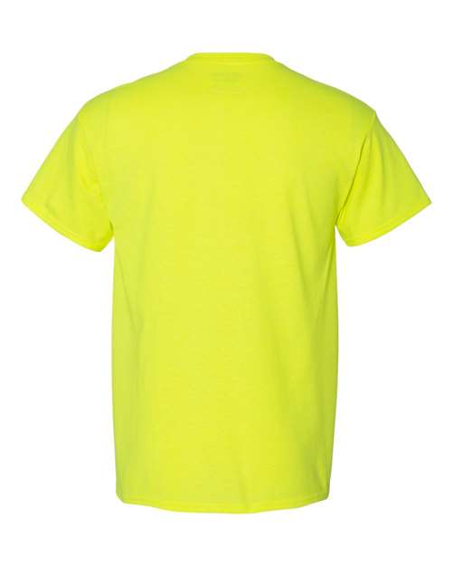 DryBlend® Pocket T-Shirt - Back - B07260173 - Safety Green