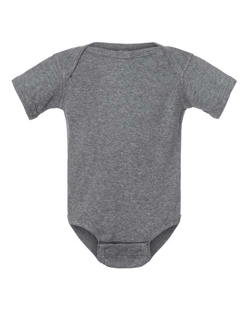Infant Baby Rib Bodysuit - Front - B30238131 - Granite Heather