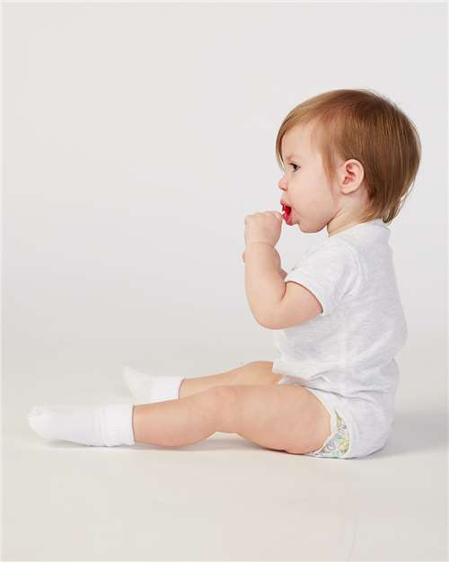 Infant Fine Jersey Bodysuit - OnModelSide - B33438021 - Ash