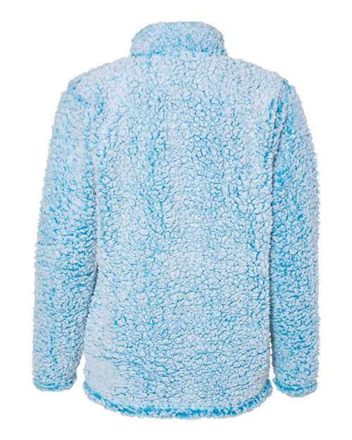 Women’s Epic Sherpa Quarter-Zip Pullover - Back - B22928763 - Sapphire Heather