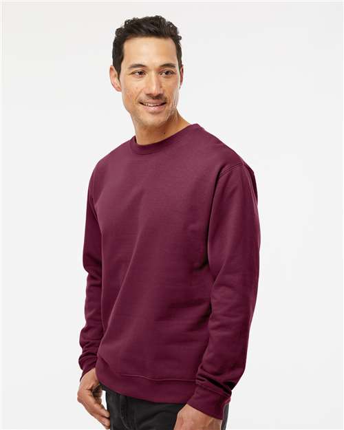Midweight Crewneck Sweatshirt - OnModelSide - B83676533 - Maroon