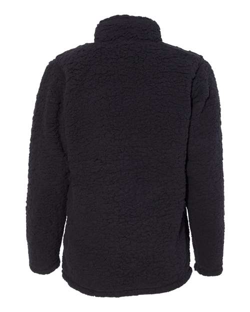 Women’s Epic Sherpa Quarter-Zip Pullover - Back - B22928503 - Black