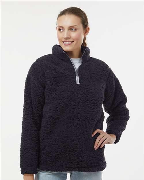 Women’s Epic Sherpa Quarter-Zip Pullover - OnModelFront - B22928507 - Black