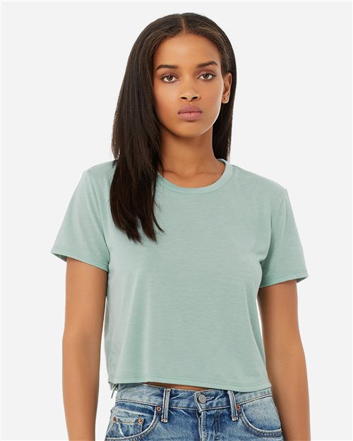 Women’s Flowy Crop Tee - styleImage