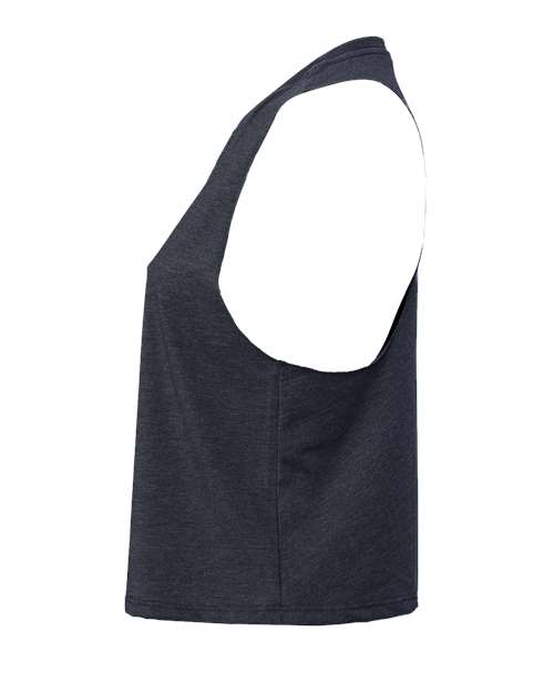 Women's Racerback Crop Tank - DirectSide - B19206653 - Heather Navy