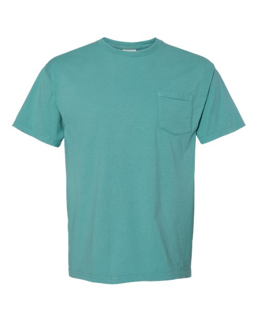Garment-Dyed Pocket T-Shirt - Front - B35200113 - Spanish Moss