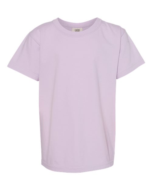 Garment-Dyed Youth Heavyweight T-Shirt - Front - B31608052 - Orchid