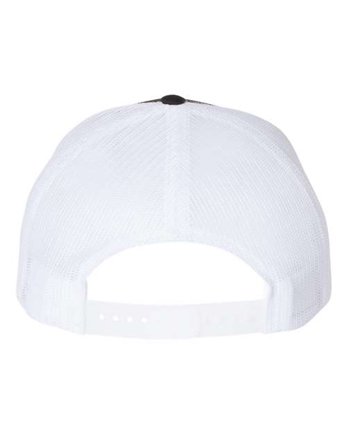 Five-Panel Trucker Cap - Back - B00195020 - Black/ White