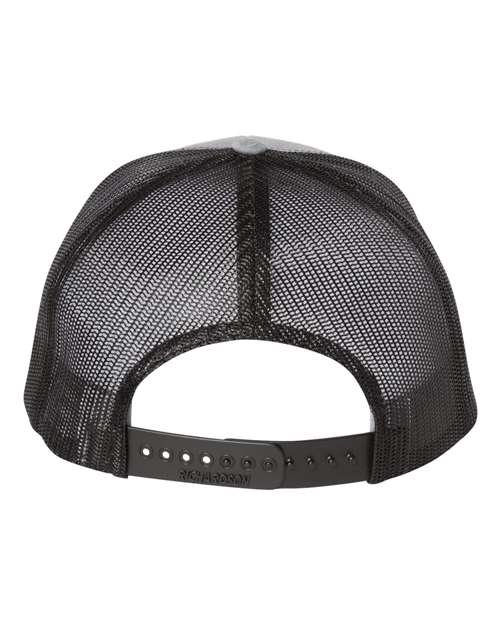 Five-Panel Trucker Cap - Back - B00195510 - Heather Grey/ Black