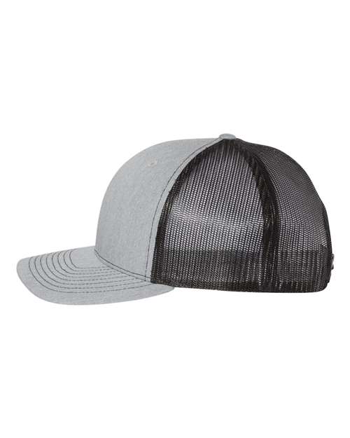 Five-Panel Trucker Cap - DirectSide - B00195510 - Heather Grey/ Black