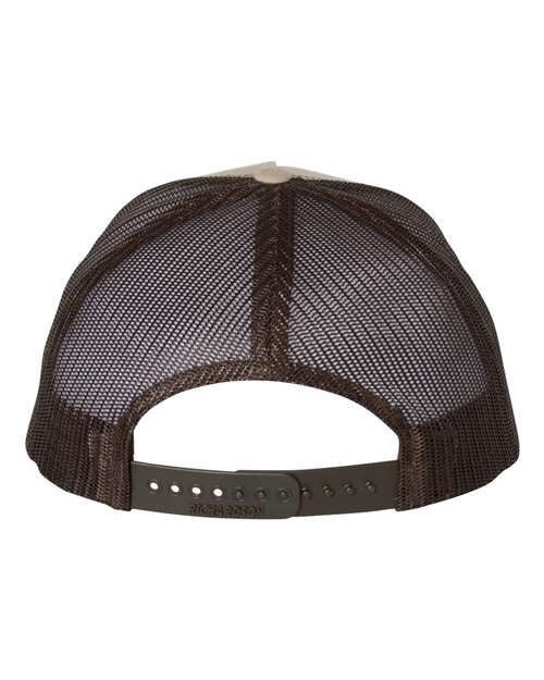 Five-Panel Trucker Cap - Back - B00195540 - Khaki/ Coffee