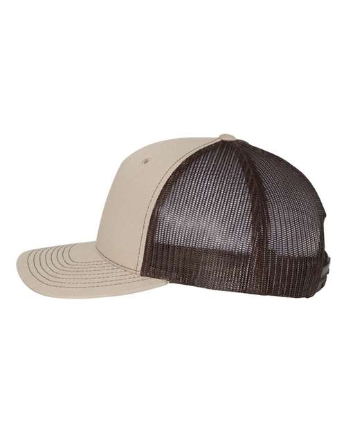 Five-Panel Trucker Cap - DirectSide - B00195540 - Khaki/ Coffee