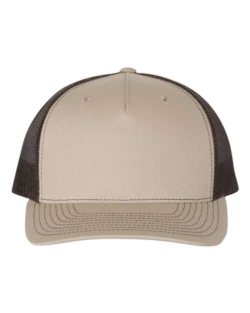 Five-Panel Trucker Cap - Front - B00195540 - Khaki/ Coffee