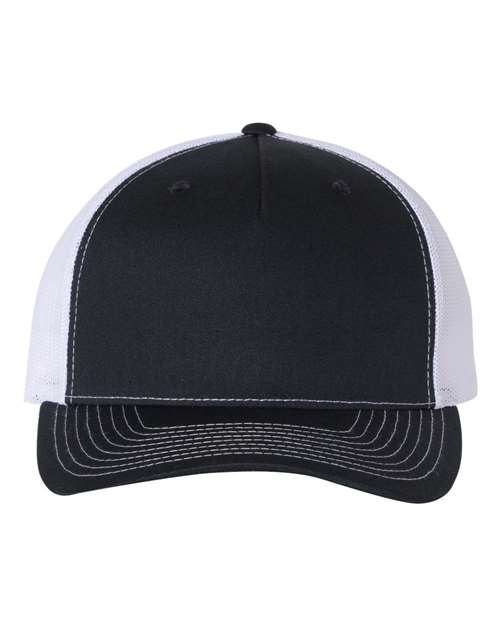 Five-Panel Trucker Cap - Front - B00195010 - Navy/ White