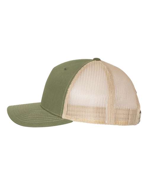 Five-Panel Trucker Cap - DirectSide - B00195620 - Army Olive Green/ Tan