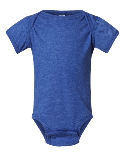 Infant Fine Jersey Bodysuit - Front - B33438741 - Vintage Royal