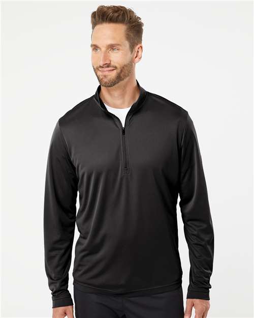 Lightweight Quarter-Zip Pullover - OnModelFront - B01153502 - Black