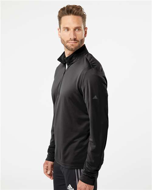 Lightweight Quarter-Zip Pullover - OnModelSide - B01153502 - Black