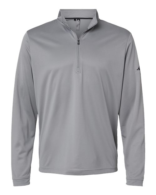 Lightweight Quarter-Zip Pullover - Front - B01153582 - Grey Three