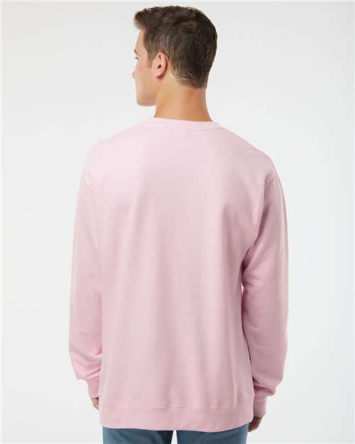 Midweight Crewneck Sweatshirt - OnModelBack - B83676303 - Light Pink