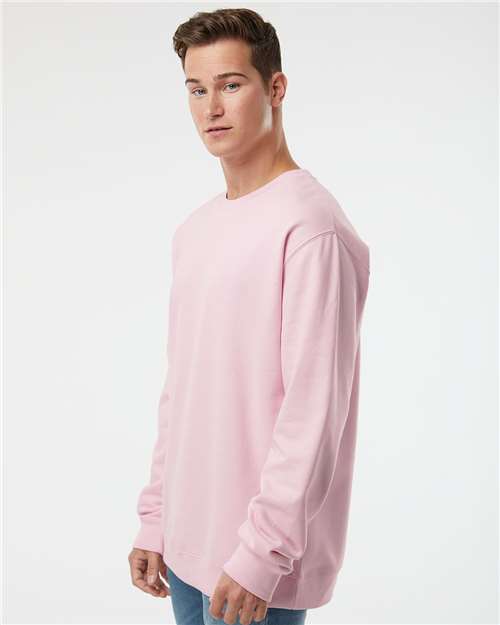Midweight Crewneck Sweatshirt - OnModelSide - B83676303 - Light Pink