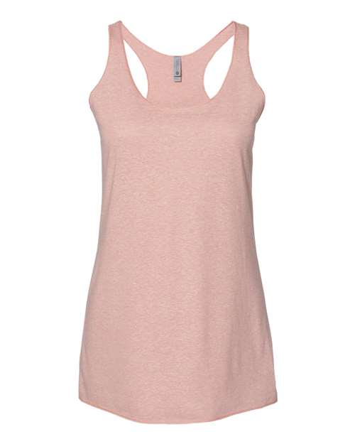 Women’s Triblend Racerback Tank - Front - B88218312 - Desert Pink