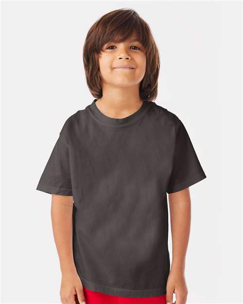 Garment-Dyed Youth T-Shirt - OnModelFront - B36900092 - New Railroad Grey