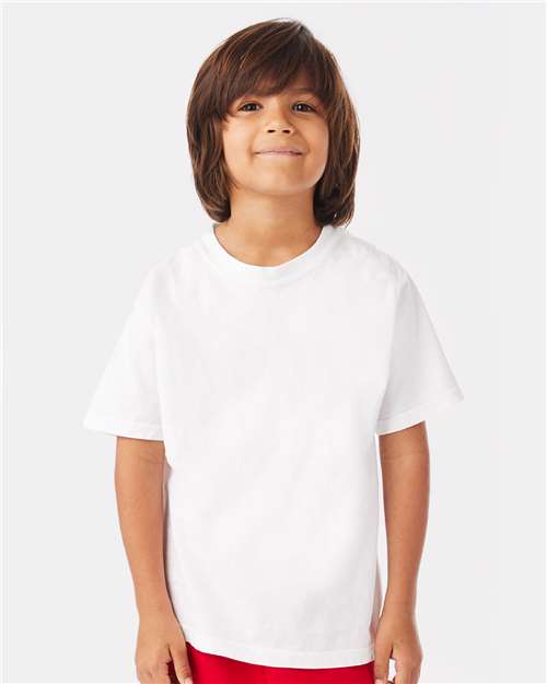 Garment-Dyed Youth T-Shirt - OnModelFront - B36900002 - White