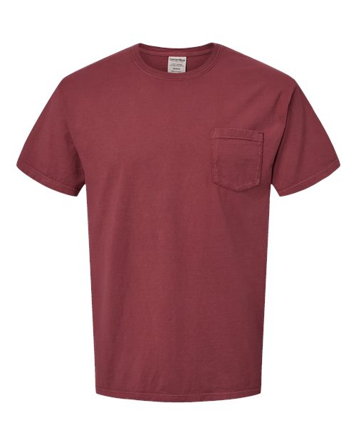Garment-Dyed Pocket T-Shirt - Front - B35200323 - Cayenne