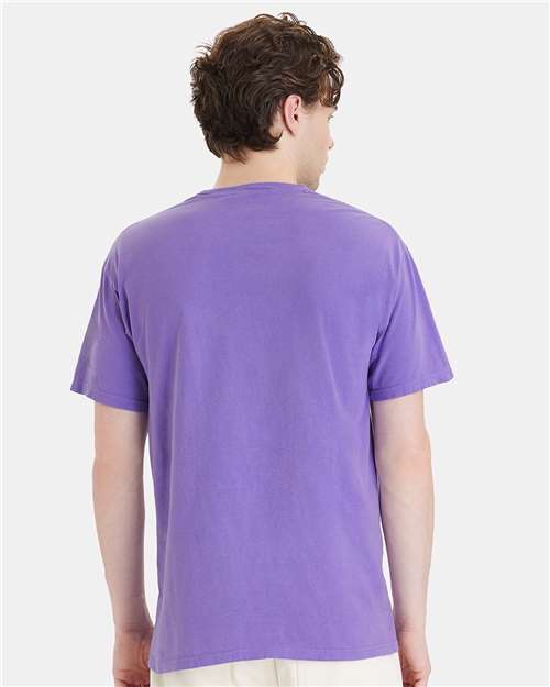 Garment-Dyed Pocket T-Shirt - OnModelBack - B35200213 - Lavender
