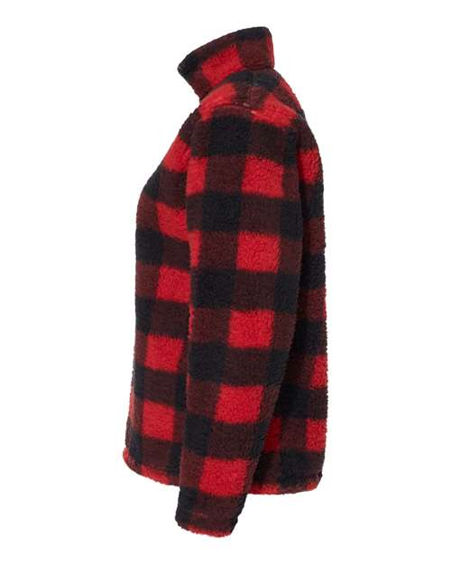 Women’s Epic Sherpa Quarter-Zip Pullover - DirectSide - B22928703 - Red/ Black Buffalo
