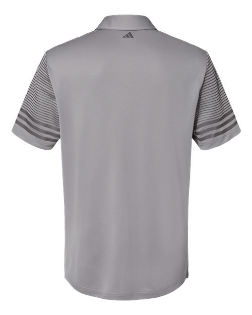 Striped Sleeve Polo - Back - B03253353 - Grey Three/ Grey Five