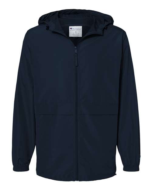Full-Zip Anorak Jacket - Front - B63184653 - Navy