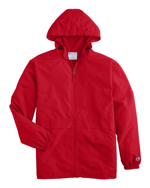 Full-Zip Anorak Jacket - Front - B63184703 - Scarlet
