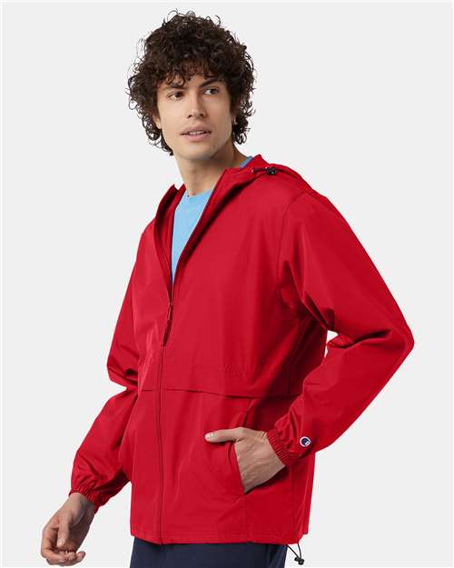 Full-Zip Anorak Jacket - OnModelSide - B63184703 - Scarlet
