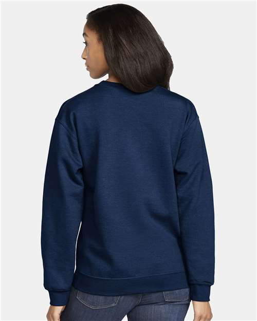 Softstyle® Midweight Crewneck Sweatshirt - OnModelBack - B24060653 - Navy