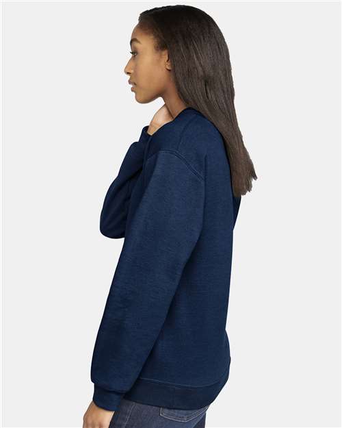 Softstyle® Midweight Crewneck Sweatshirt - OnModelSide - B24060653 - Navy