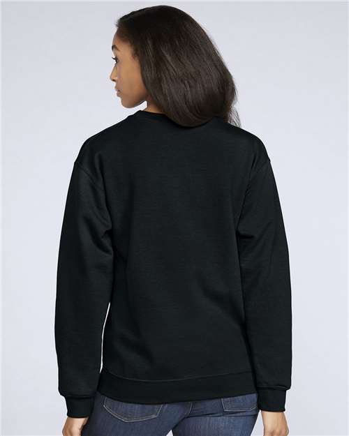 Softstyle® Midweight Crewneck Sweatshirt - OnModelBack - B24060503 - Black