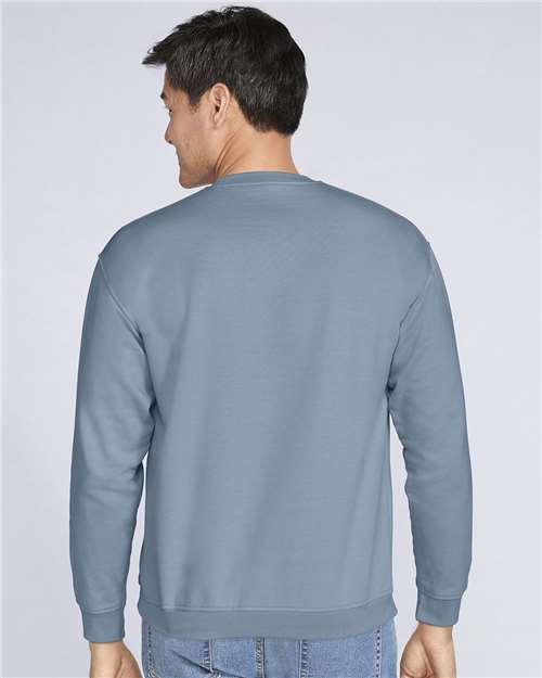Softstyle® Midweight Crewneck Sweatshirt - OnModelBack - B24060703 - Stone Blue