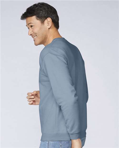 Softstyle® Midweight Crewneck Sweatshirt - OnModelSide - B24060703 - Stone Blue