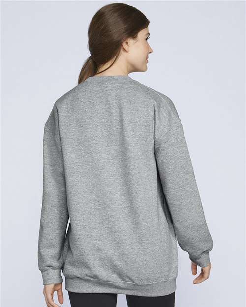 Softstyle® Midweight Crewneck Sweatshirt - OnModelBack - B24060583 - Sport Grey