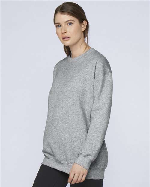 Softstyle® Midweight Crewneck Sweatshirt - OnModelSide - B24060583 - Sport Grey