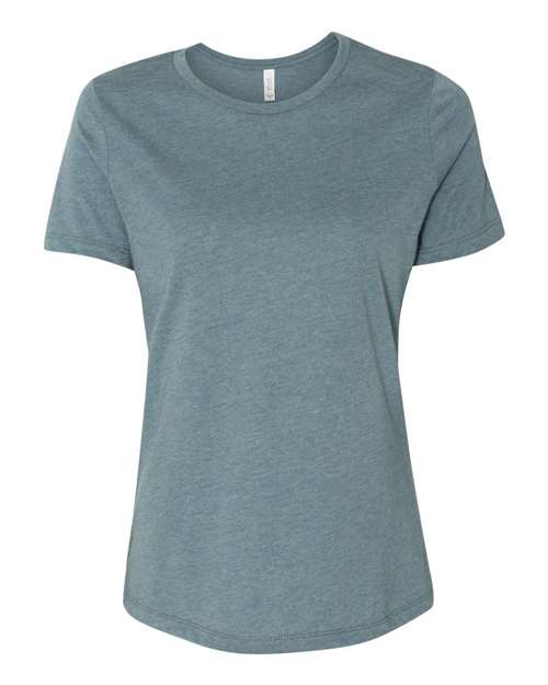 Women’s Relaxed Fit Heather CVC Tee - Front - B20506633 - Heather Slate